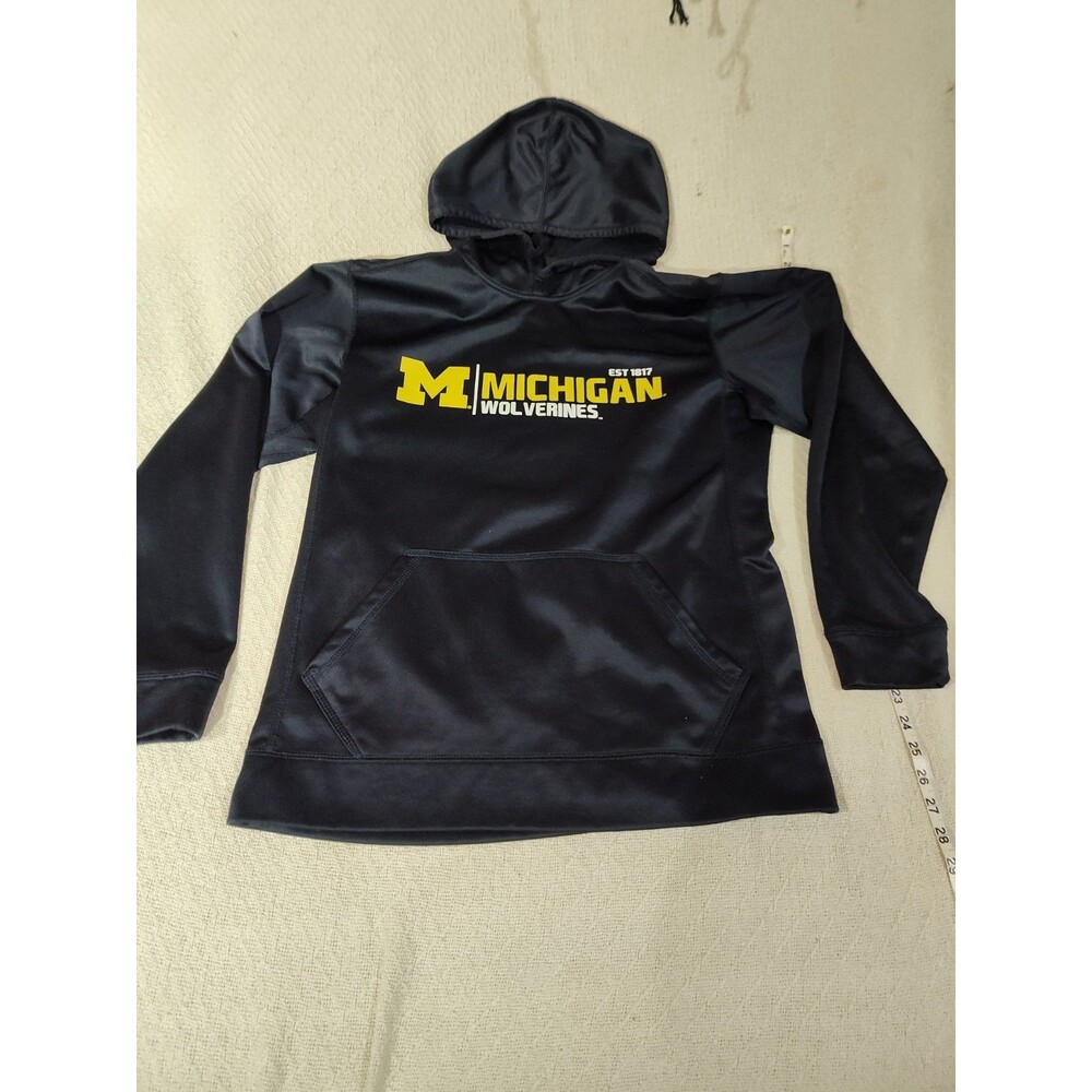 Nike University of Michigan Wolverines Men's Pullover Hoodie Size Large Blue 738